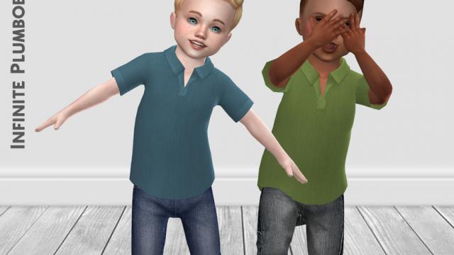 IP Toddler Autumnal Polo Shirt for The Sims 4