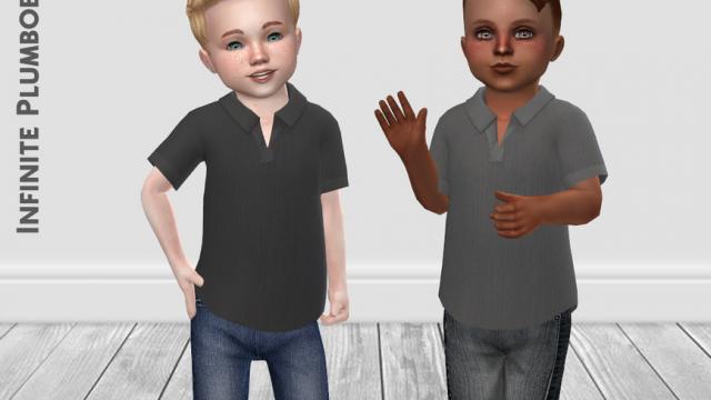 IP Toddler Autumnal Polo Shirt for The Sims 4