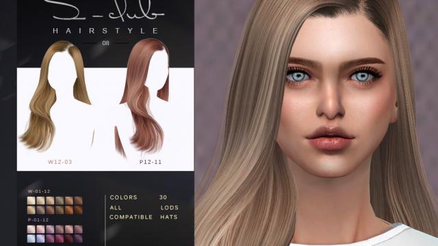 S-Club ts4 WM Hair 202108 for The Sims 4