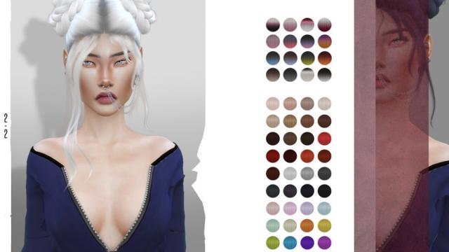 LeahLillith Crystal Hair for The Sims 4