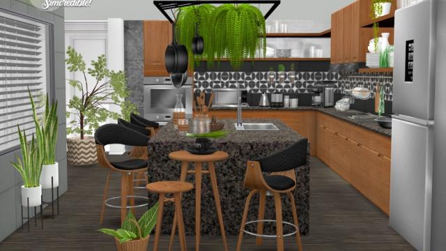 Naturalis Kitchen для The Sims 4