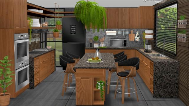 Naturalis Kitchen для The Sims 4