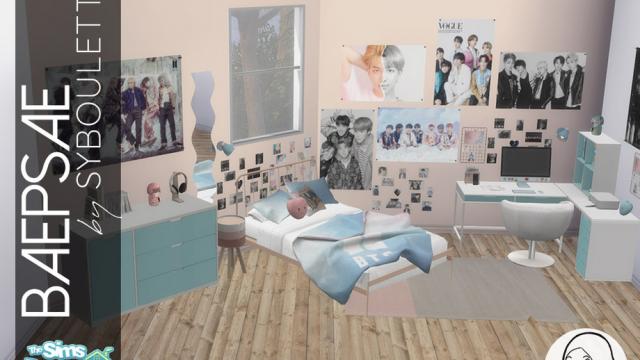 Baepsae set - Kpop bedroom (part 3) для The Sims 4