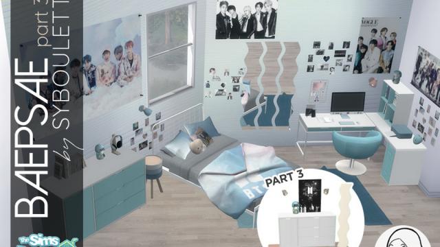 Baepsae set - Kpop bedroom (part 3) для The Sims 4