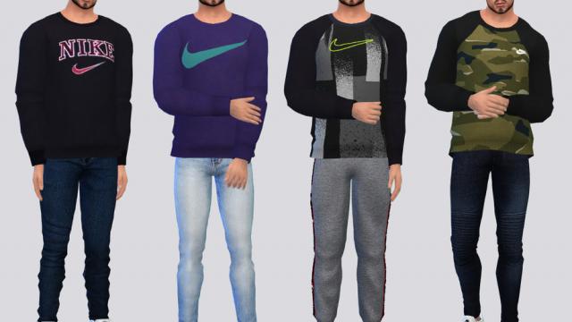 Базовые толстовки Nike / Исходный текст NIKE Basic Sweatshirts для The Sims 4