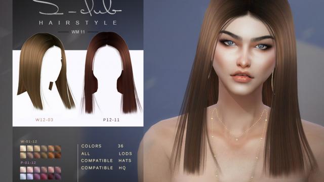 S-Club ts4 WM Hair 202111 for The Sims 4