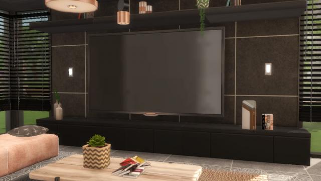 Clove - living room для The Sims 4