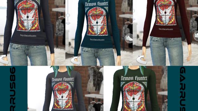 Demon Hunter Stained Glass Long Sleeve (Female) | Garrus86