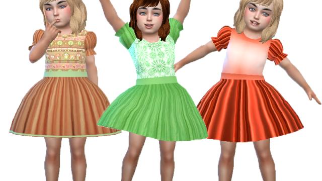 Nola toddler dress for The Sims 4