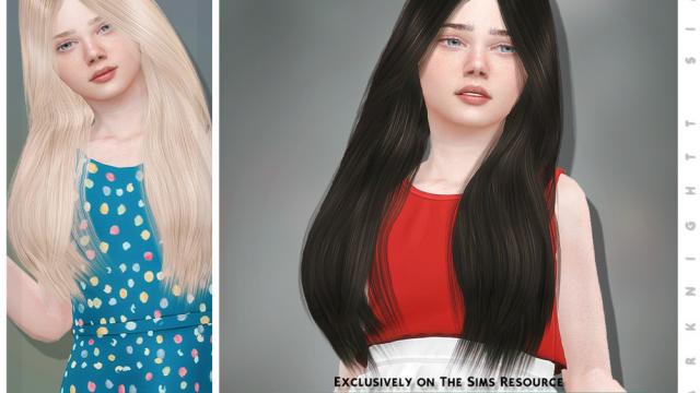 Alia Hairstyle [Child] для The Sims 4