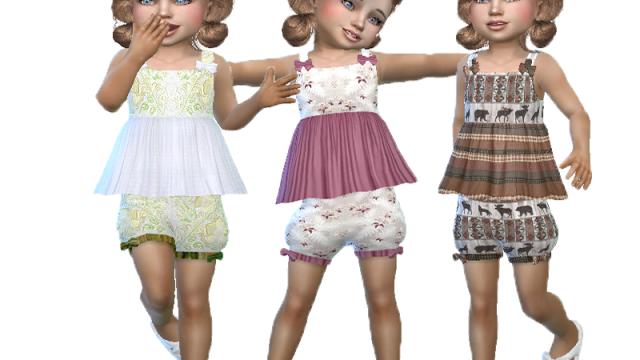 Toddler shorts set 01 (Toddler stuff) for The Sims 4