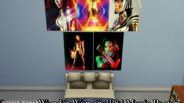 Wonder Woman 1984 Posters Set - REQUIRES MESH for The Sims 4