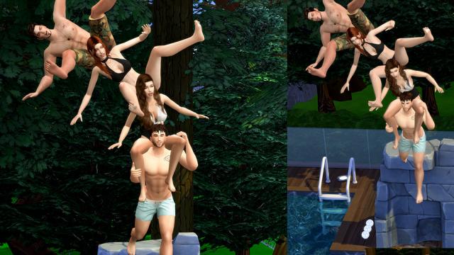 Pool day (Pose Pack) for The Sims 4