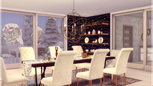 New Year 2021- livingroom для The Sims 4