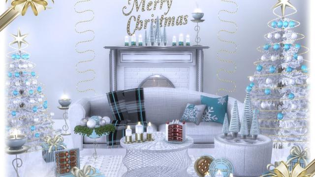 Segor christmas living room для The Sims 4