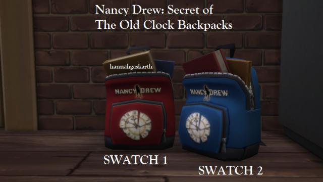 Nancy Drew: Secret of The Old Clock Backpack Decor