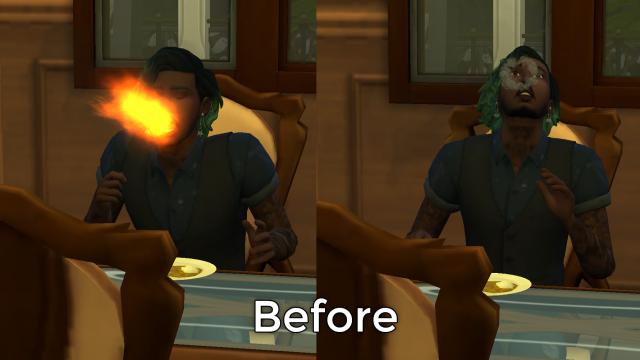 No Spicy Food Reaction for The Sims 4