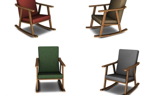 2020 Holiday Collab TSR kardofe Rocking chair for The Sims 4