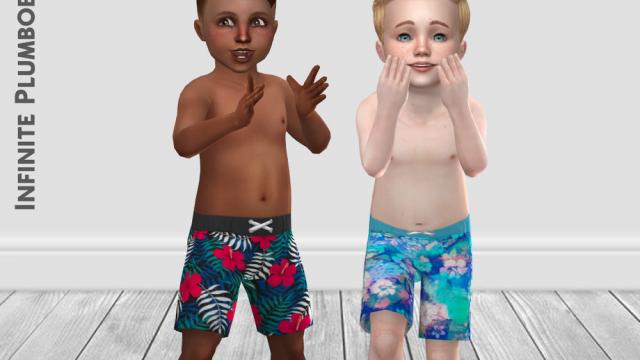 IP Toddler Tropical Swim Trunks for The Sims 4