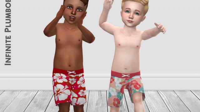 IP Toddler Tropical Swim Trunks for The Sims 4