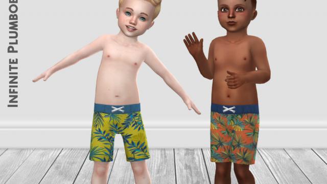 IP Toddler Tropical Swim Trunks for The Sims 4