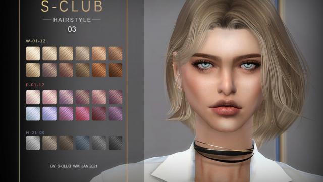 S-Club ts4 WM Hair 202103 for The Sims 4