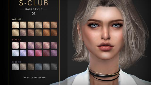 S-Club ts4 WM Hair 202103 for The Sims 4