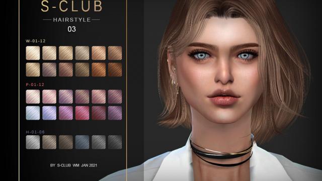 S-Club ts4 WM Hair 202103 for The Sims 4