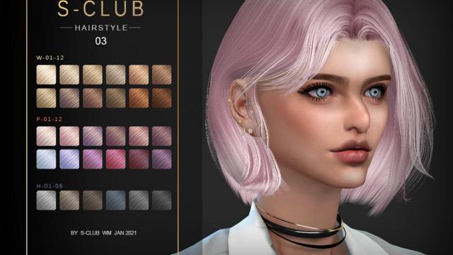 S-Club ts4 WM Hair 202103 for The Sims 4