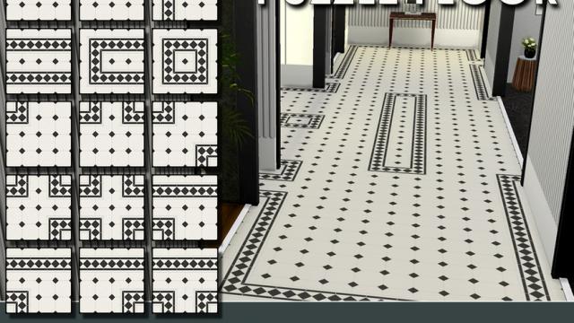 PUZZLE FLOOR - Classic Edwardian tiles with Border