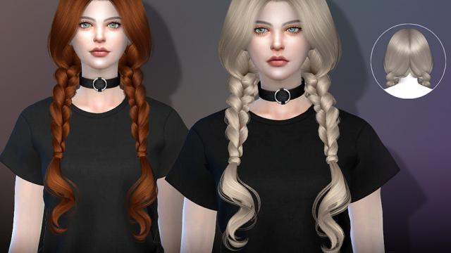 Sclub_ts4_hair_n63_braids for The Sims 4