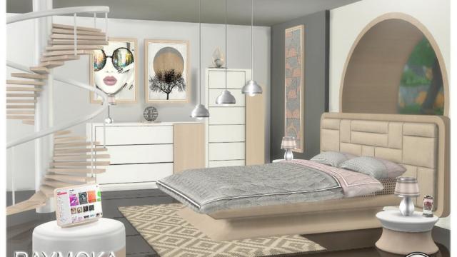 Raymoka bedroom for The Sims 4