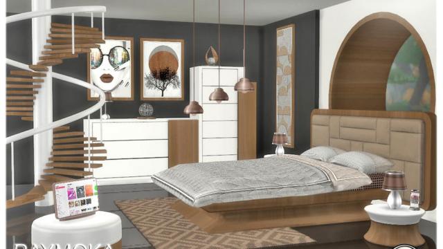 Raymoka bedroom for The Sims 4