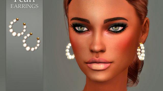 [Suzue] Pearl Earrings for The Sims 4