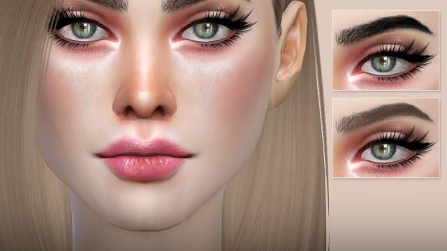 Yuna Eyebrows N86 for The Sims 4