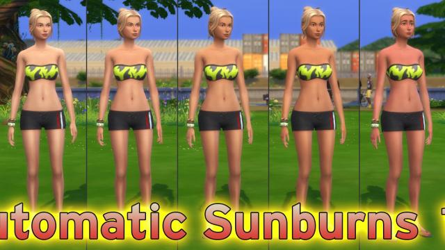 Автоматический загар / Automatic Sunburns для The Sims 4