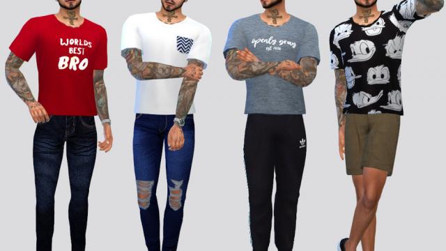 H&M Selected Tees for The Sims 4