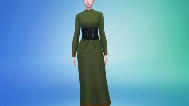 Dress with corset - MedievalRenaissance inspired for The Sims 4