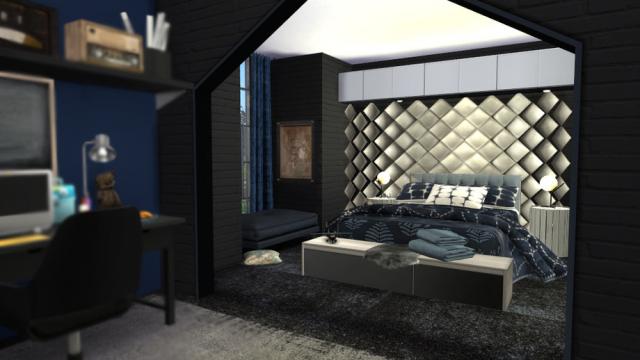 Brick & Steel - Gunther's Bedroom для The Sims 4