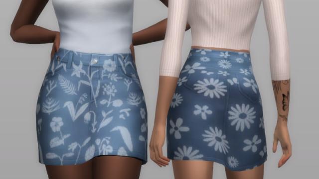 Recolored Sims Floral Skirt