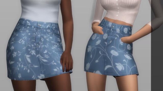 Recolored Sims Floral Skirt for The Sims 4