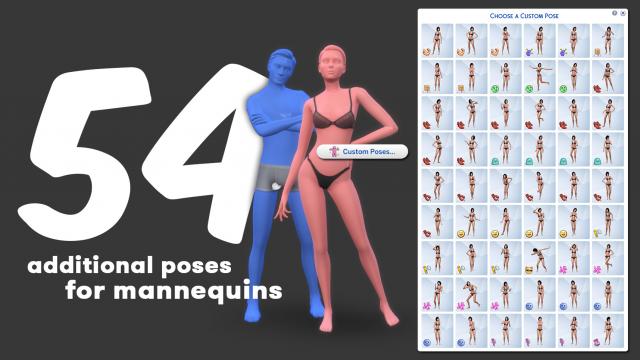 More Mannequin Poses для The Sims 4