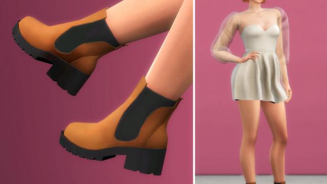 Evermore Boots  Christopher067 for The Sims 4