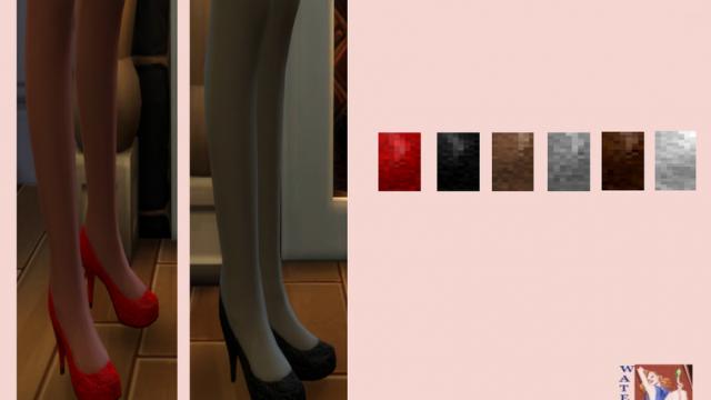 ws Female Heels Vintage для The Sims 4