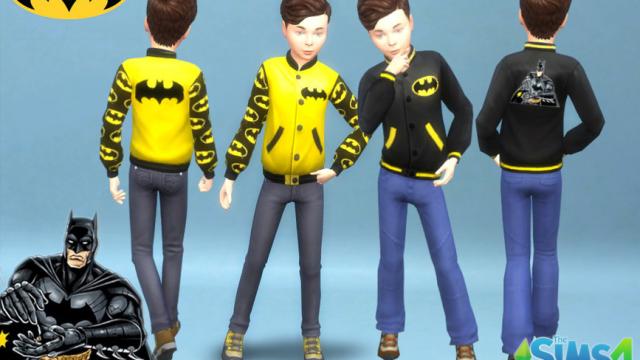 Super hero boy jackets for The Sims 4