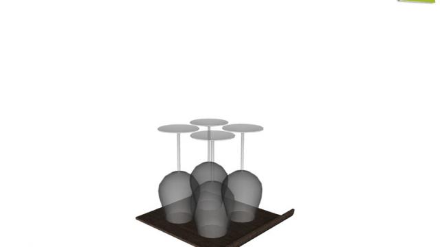 Jersey Wine Glasses Tray for The Sims 4