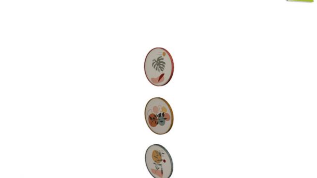 Izyum Trio Round Painting