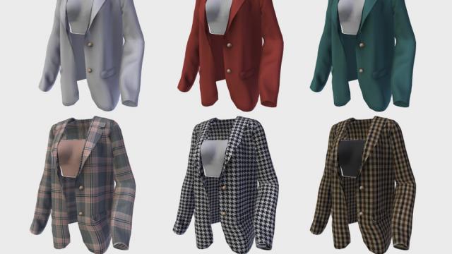 Jacket with a top - TP400 for The Sims 4