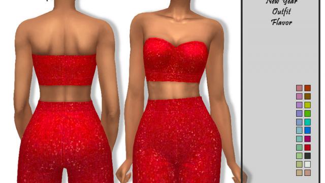 New Year Outfit Flavor для The Sims 4