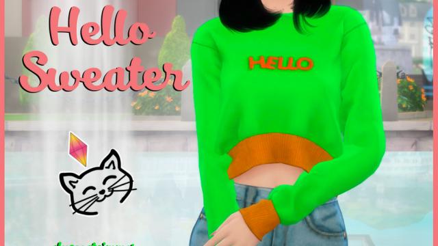 Hello sweater for The Sims 4